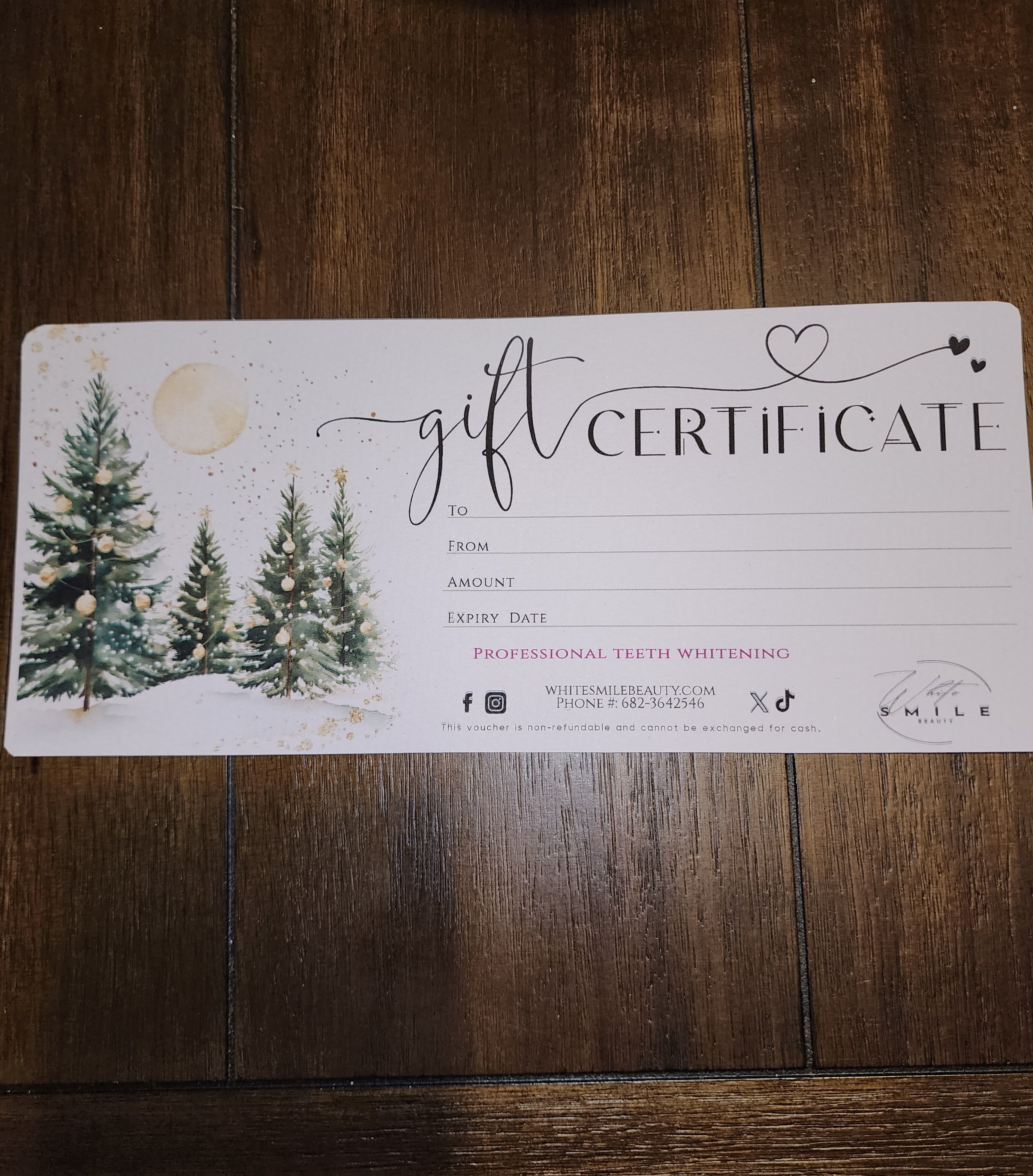 Gift Certificate for a Professional Teeth Whitening session